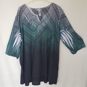 Tunic....teal and black